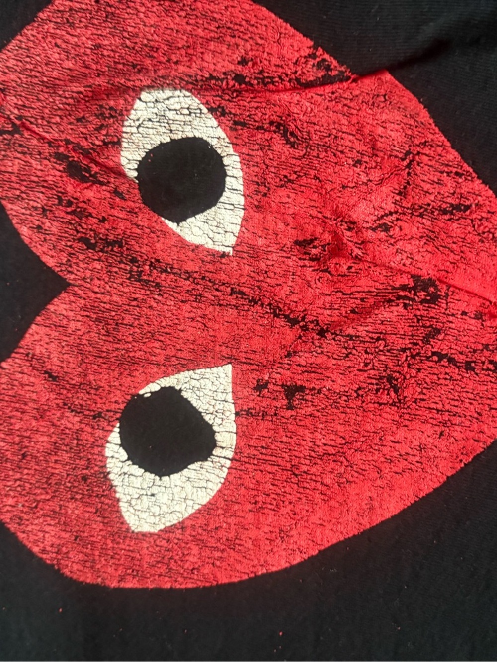 Comme des Garcons Red Heart Eye Graphic Short Sleeve Tee